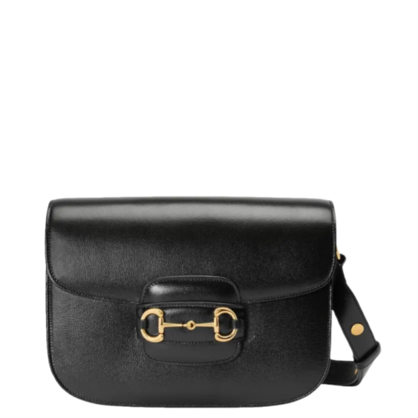 Gucci Horsebit 1955 Collection Small Shoulder Bag (Black)