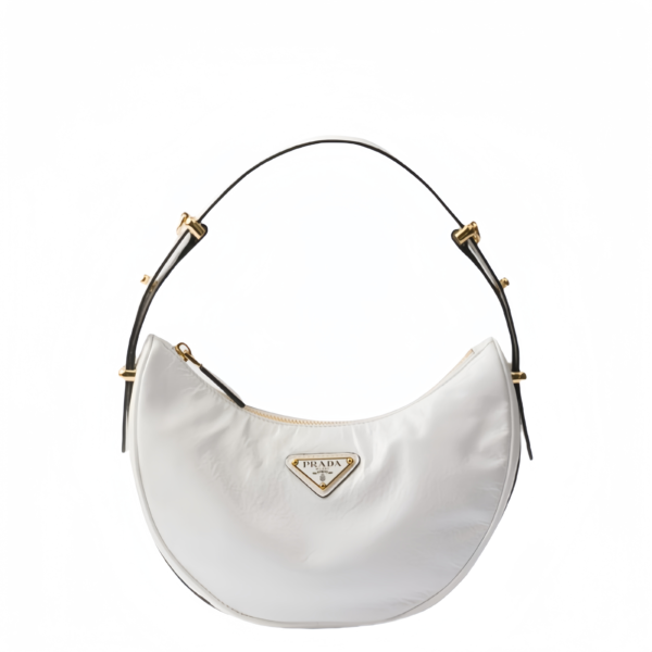 Prada Arqué naplak patent leather shoulder bag