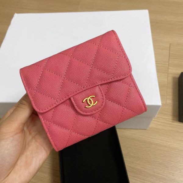 CHANEL CLASSIC FLAP CF 10.5CM Sheepskin wallet card bag for women