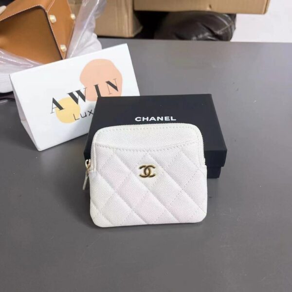 CHANEL 25C 10CM Gold buckle wallet card bag for women