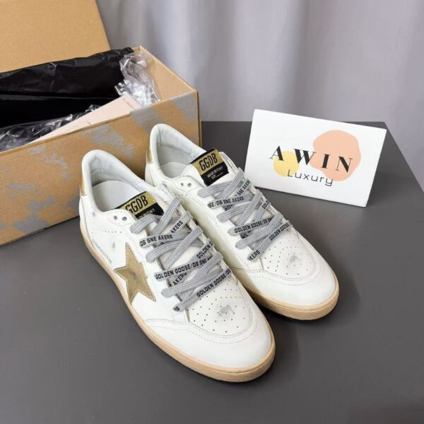 Golden Goose Ball Star Leather round head lace up low top board shoes