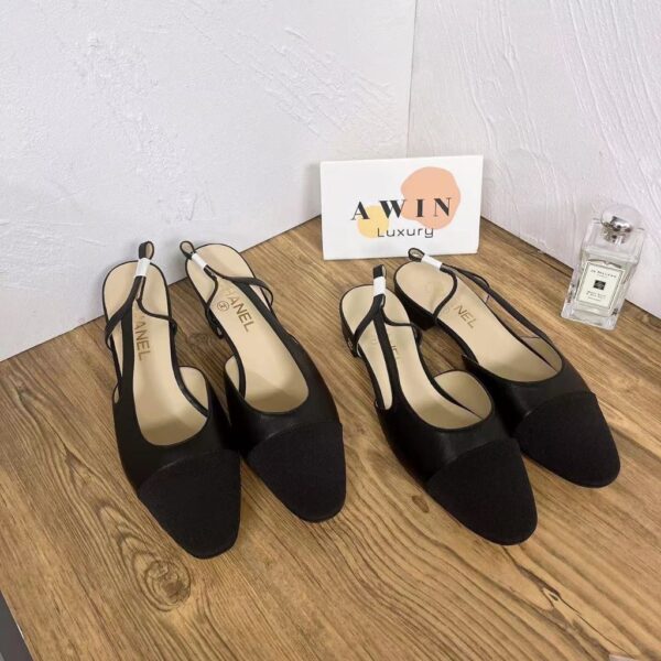 CHANEL Heel lace up stiletto heels