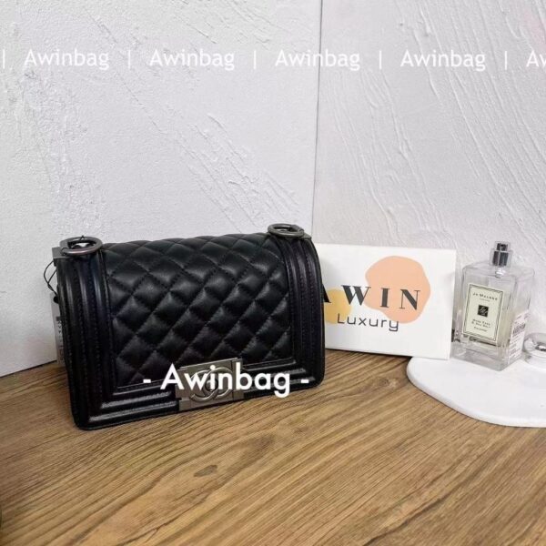 CHANEL LEBOY Lychee Handbag Shoulder Bag