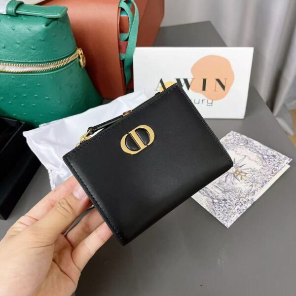 DIOR 30 MONTAIGNE 11.5CM Calf leather wallet card bag for women