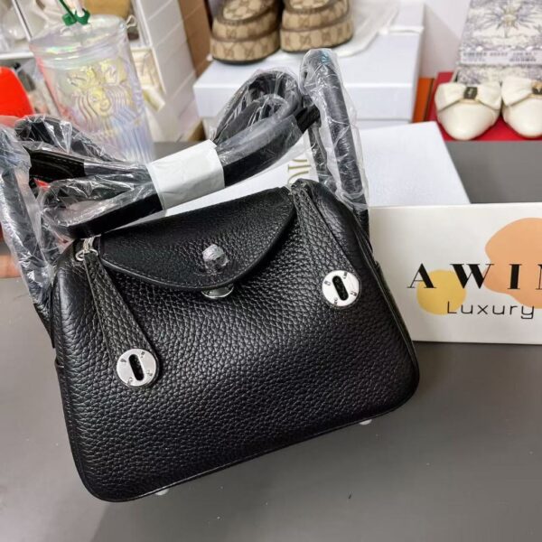 HERMES LINDY 19/26/30CM Calf leather handbag Messenger Shoulder Bag