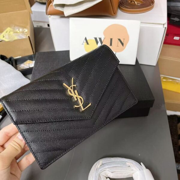 SAINT LAURENT YSL ENVELOPE 19CM Leather Shoulder Bag Messenger Bag