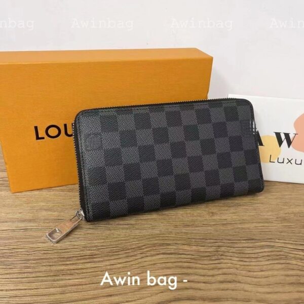 LOUIS VUITTON ZIPPY 21CM Coated Canvas Wallet Handbag for men