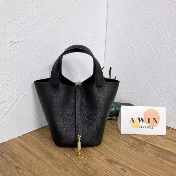 HEMES PICOTIN LOCK 18CM Kraft vegetable basket Bucket Bag Handbag