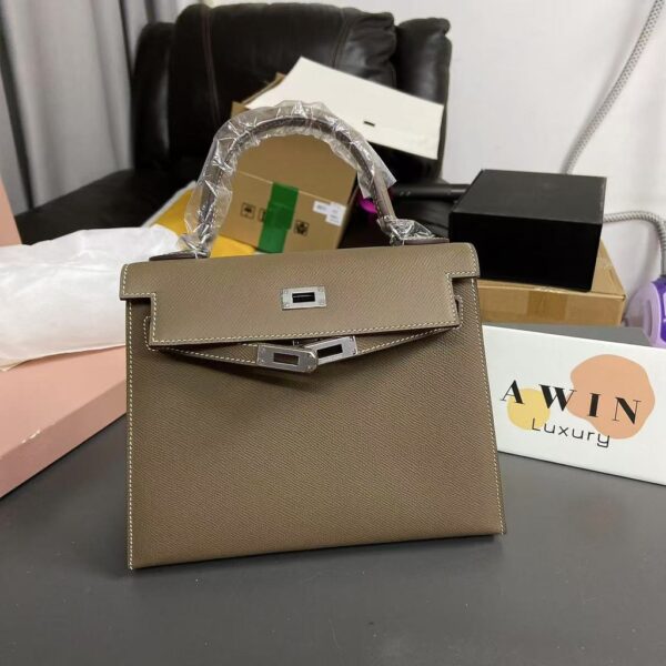 HERMES Kelly 25/28/32 epsom leather Kelly bag handheld shoulder crossbody bag