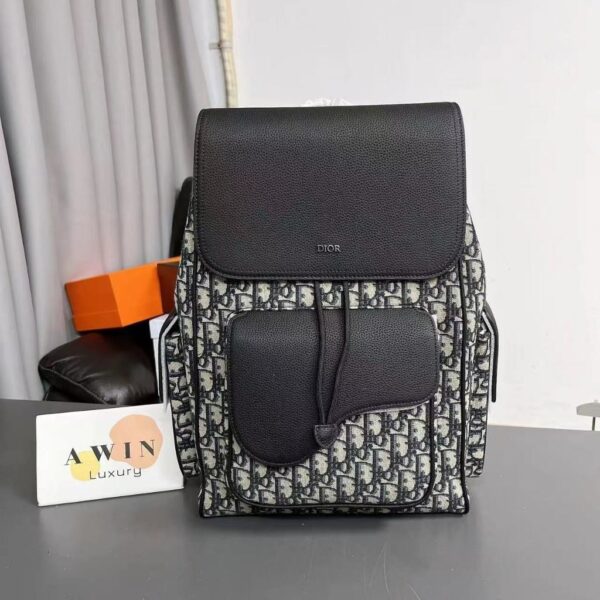 DIOR Oblique print backpack regular men's