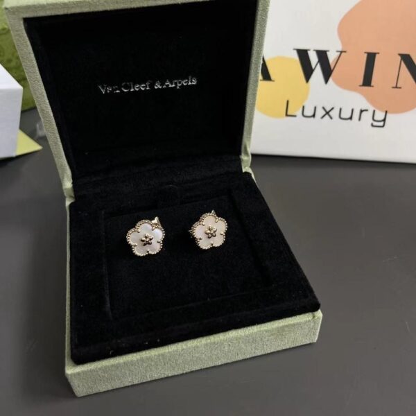 Van Cleef & Arpels Lucky Spring Plum blossom earrings and Earrings rose gold