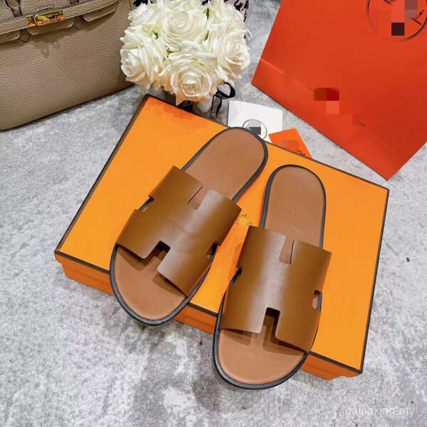 HERMES Lzmir Flat bottomed round head flip flops for men