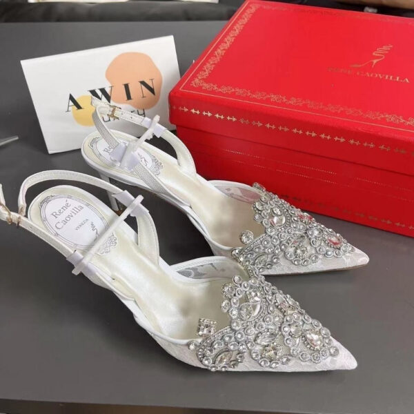 RENE CAOVILLA Veneziana Pointed buckle stiletto heels