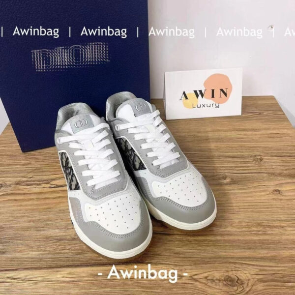 DIOR B27 Low 'Dior Oblique Galaxy Leather lace up low top board shoes
