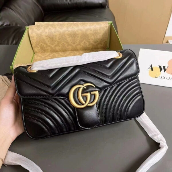 GUCCI GG Marmont quilted leather crossbody shoulder bag