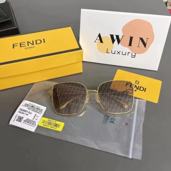 FENDI Alloy irregular sunglasses for men and women