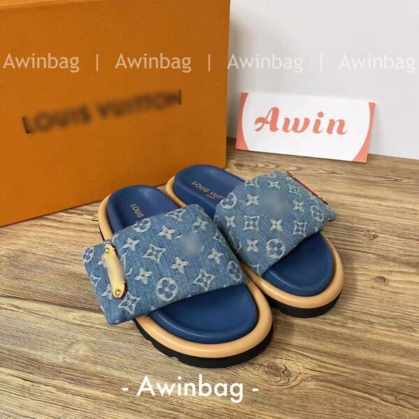 LOUIS VUITTON Pillow Round head slip on slippers