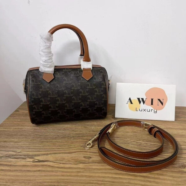 CELINE TRIOMPHE 14.5/19.5CM Boston Bag One Shoulder Messenger Handbag