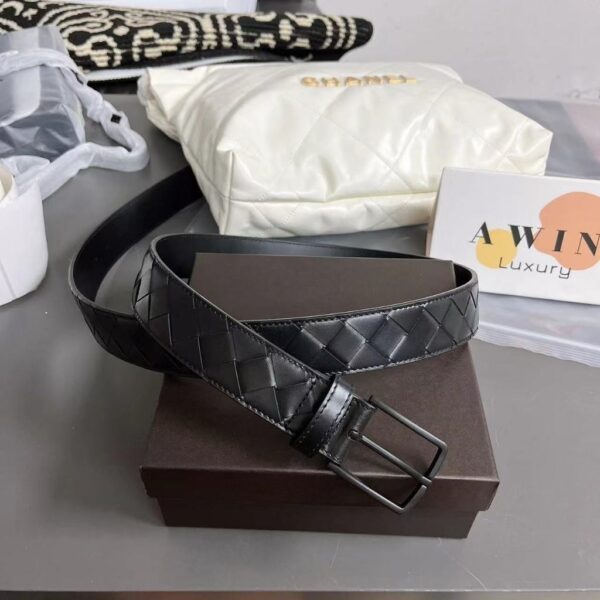 Bottega Veneta Woven leather needle buckle belt for men