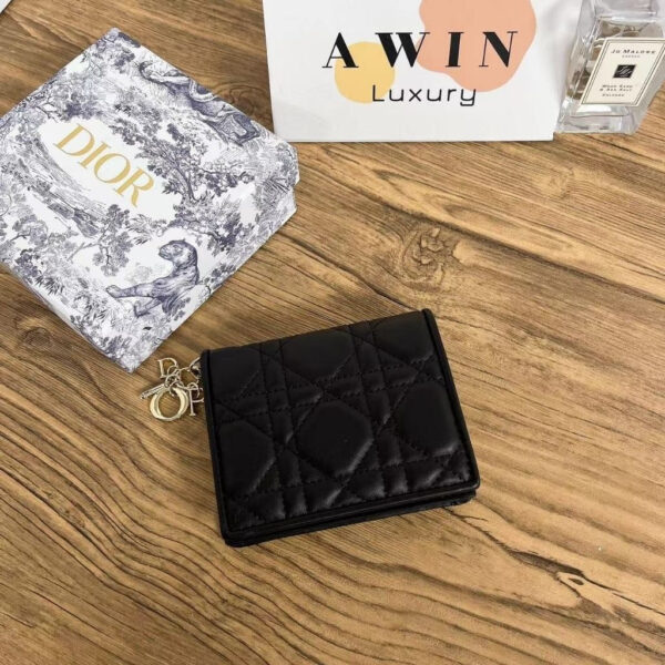 DIOR Lady Dior 11CM Lambskin wallet card bag for women