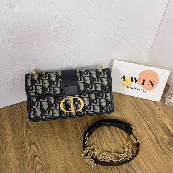 DIOR 30 Montaigne Oblique print chain bag shoulder crossbody bag