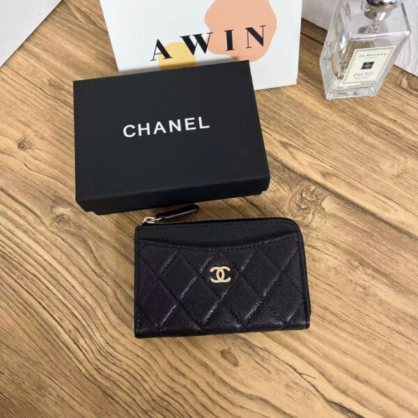 CHANEL 23C 13.3CM Cowhide wallet card bag for women