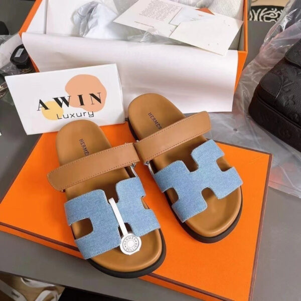 HERMES Chypre Round head flat bottom flip flops