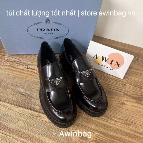 PRADA Leather thick sole sole loafer shoes