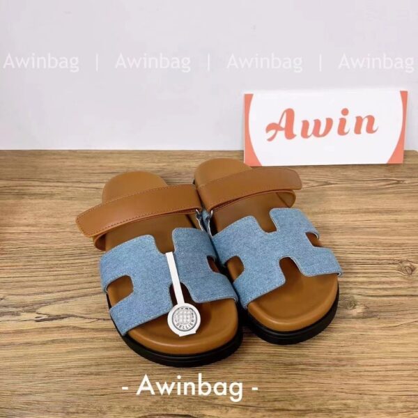 HERMES Chypre Round head flat bottom flip flops