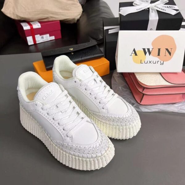 CHLOE Round head lace up low top life casual shoes