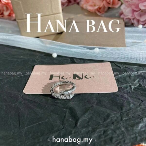 BVLGARI serpenti viperFull diamond ring Unisex