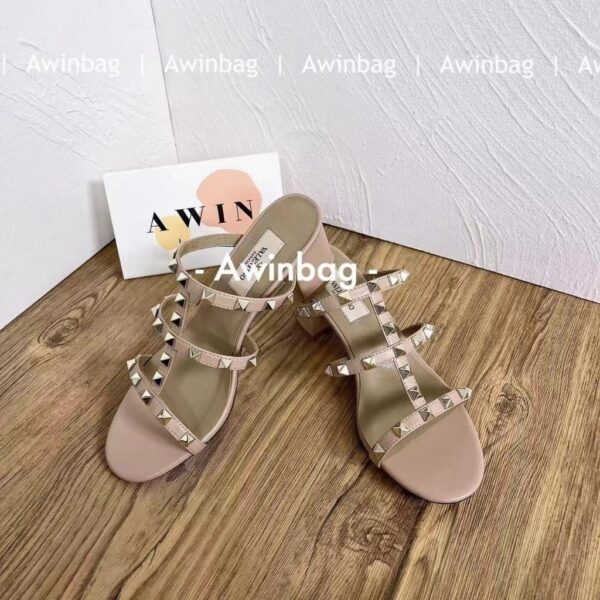 Valentino Rockstud GARAVANI Rivet shoes thick heels high heels flip flops