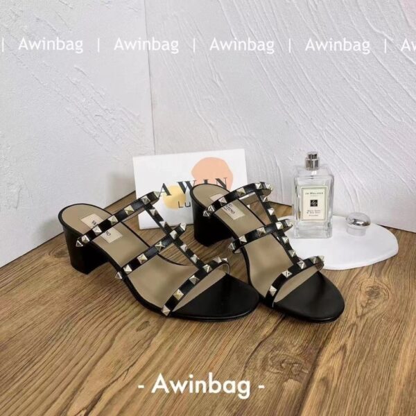 Valentino Rockstud Flip flops stiletto heels