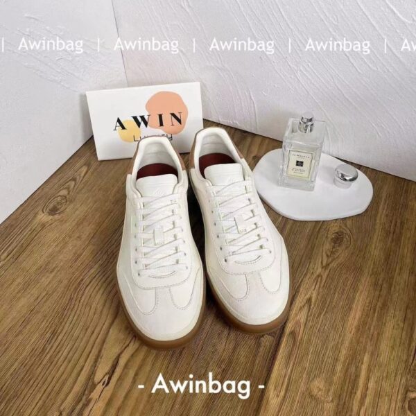 Loro Piana Tennis Walk Round head lace up low top board shoes