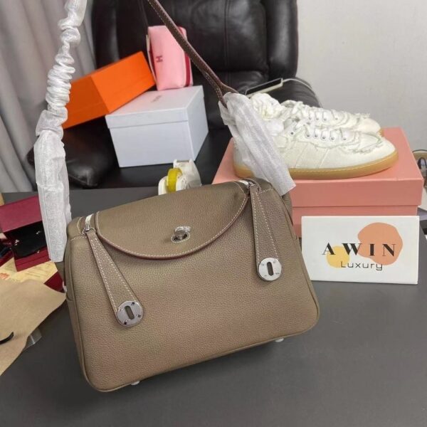 HERMES LINDY 19/26/30CM Calf leather handbag Messenger Shoulder Bag