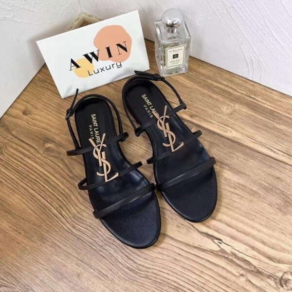 SAINT LAURENT YSL CASSANDRA Women's flat flat flat strap sandals