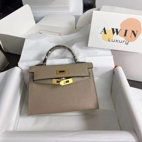 HERMES Kelly 25/28/32 gold buckle epsom leather shoulder crossbody handbag for women