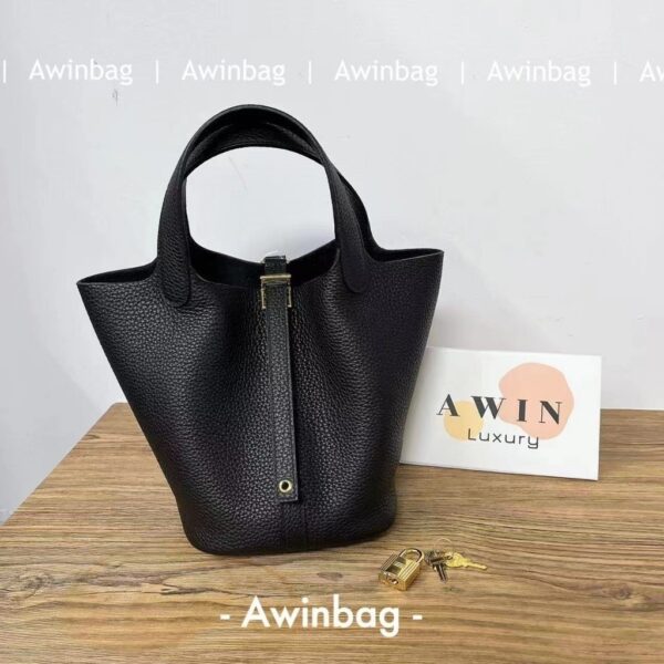 HEMES PICOTIN LOCK 18CM Kraft vegetable basket Bucket Bag Handbag