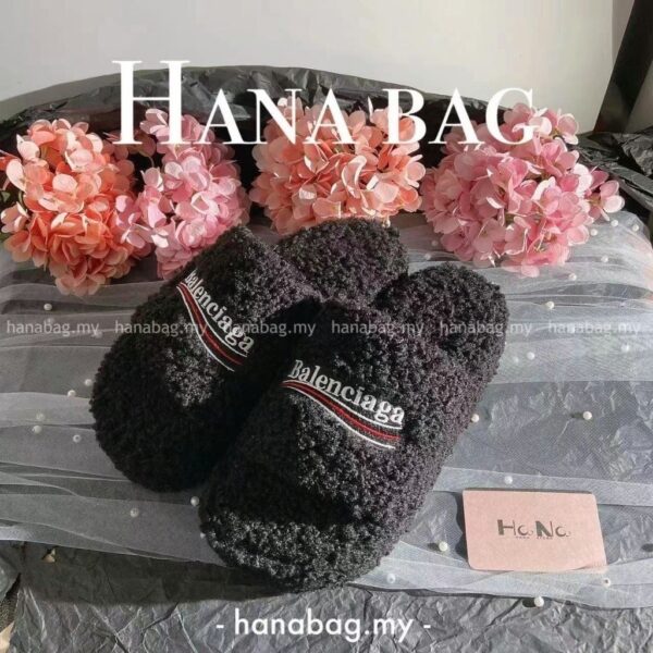 Balenciaga Furry Women's shoes with thick soles and flip flops