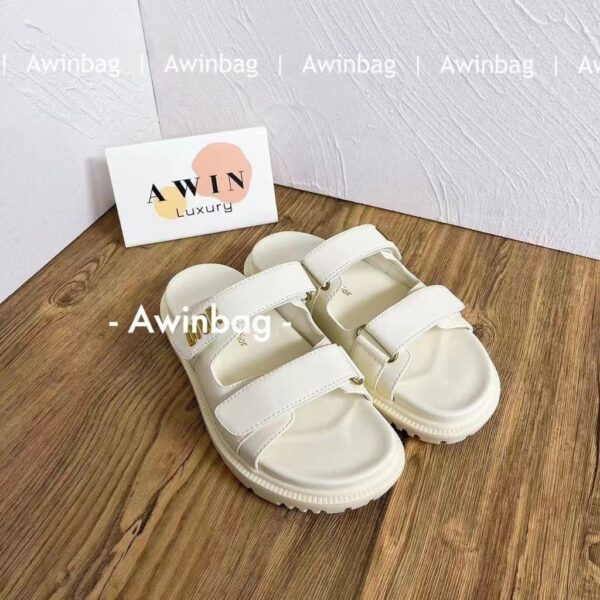 DIOR DiorAct Leather Velcro strap sandals for women