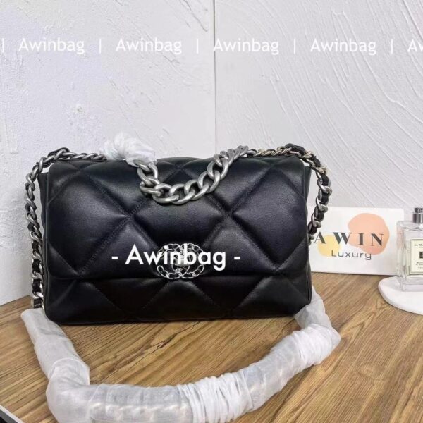 CHANEL 19Bag Lambskin Flap Shoulder Crossbody Bag