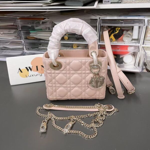 DIOR Lady Dior 12/17/20/24CM Sheepskin leather shoulder bag crossbody handbag