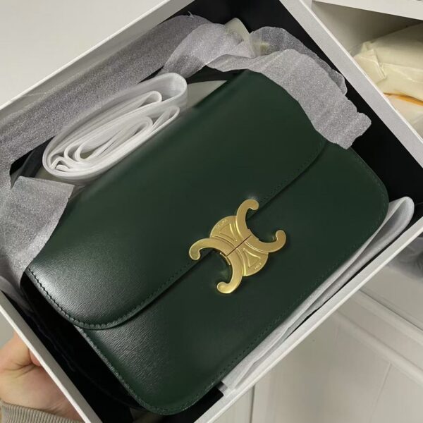 CELINE Triomphe 18.5/22.5CM Metal buckle cowhide armpit bag handbag shoulder bag crossbody bag for women