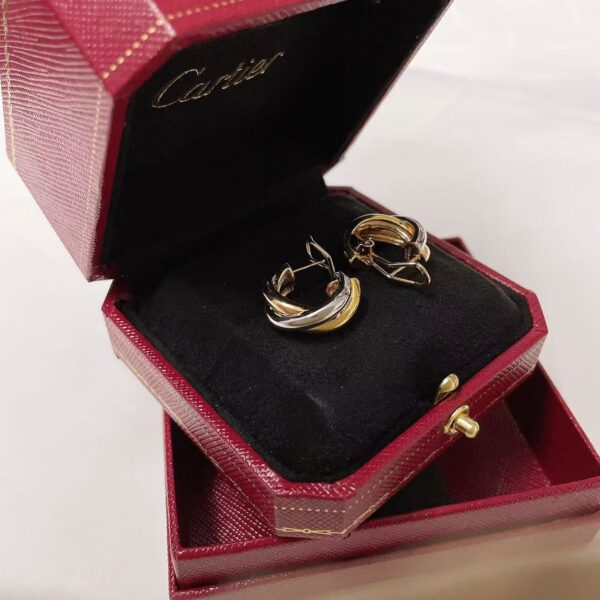CARTIER TRINITY Simple temperament earrings 18K gold women's holiday gift