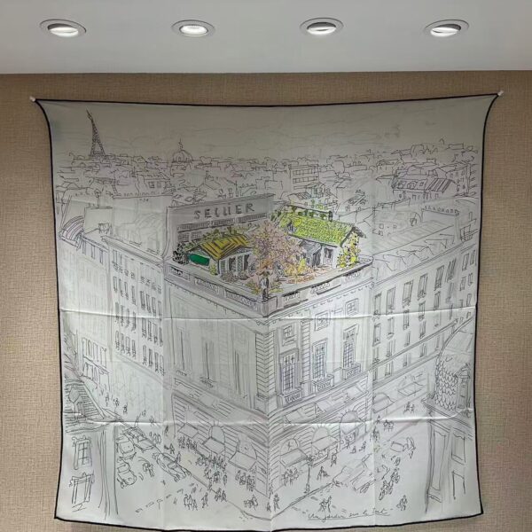 HERMES Printed pattern decorative scarves, scarves, women's holiday gifts 110x110cm