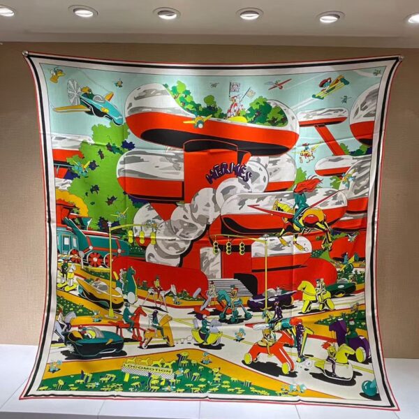 HERMES Pattern design, color blocking design, cashmere shawl scarf for women