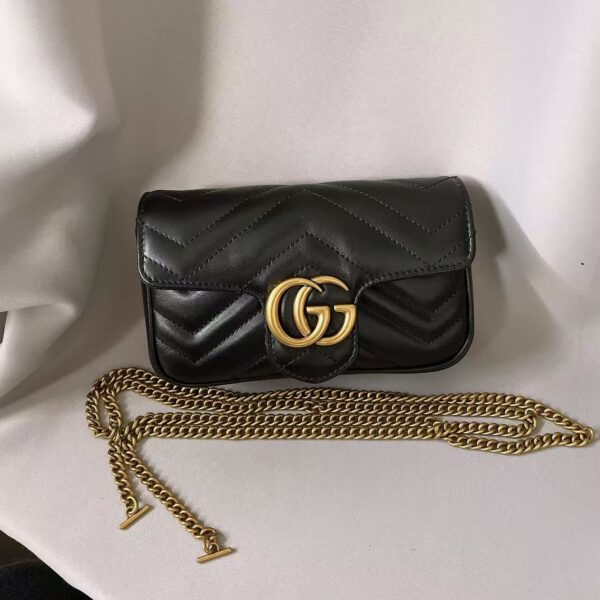 GUCCI GG Marmont Gold Label Quilted Leather Chain Bag Shoulder Bag Crossbody Bag Women's Style