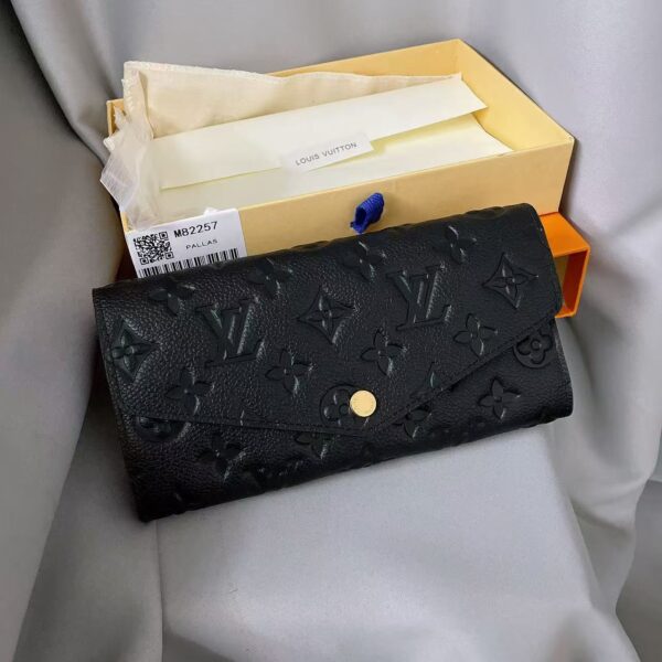LOUIS VUITTON Sarah Full printed cowhide buckle wallet card bag for women