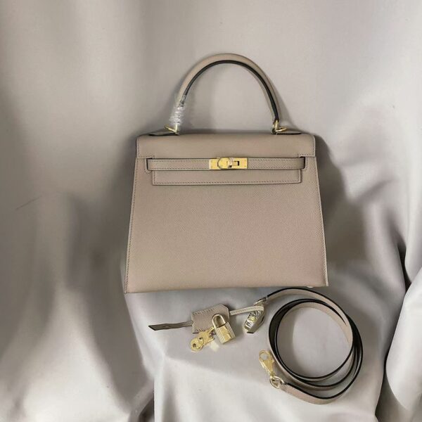 HERMES KELLY 25/28 Handmade wax thread gold buckle Epsom leather shoulder bag crossbody bag handbag women's style