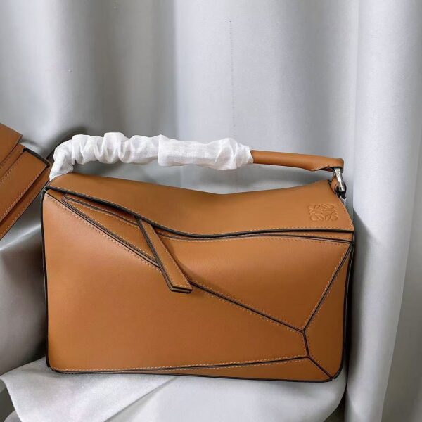 LOEWE Puzzle Geometric puzzle grain leather shoulder bag crossbody bag handbag brown women's holiday gift